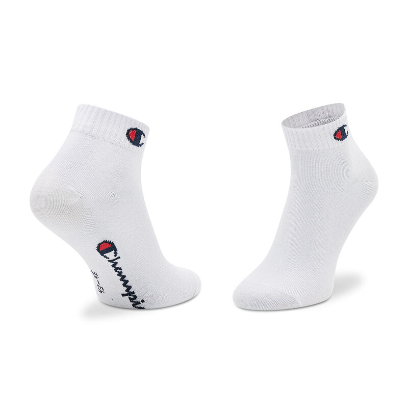 Champion calzini unisex Quarter Socks 3 paia 10100382 U24559 WW001 bianchi