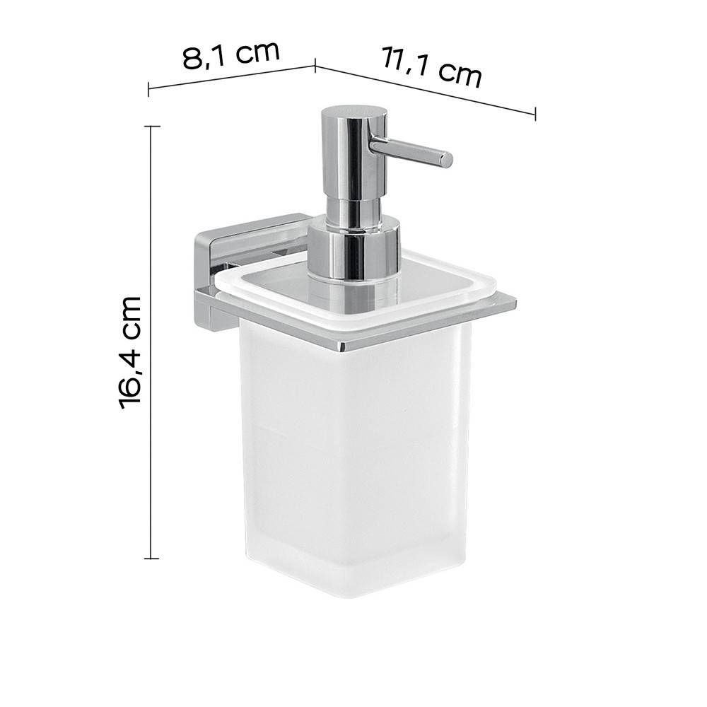 Set portaspazzolini e dosasapone da muro Gedy linea Atena cromato