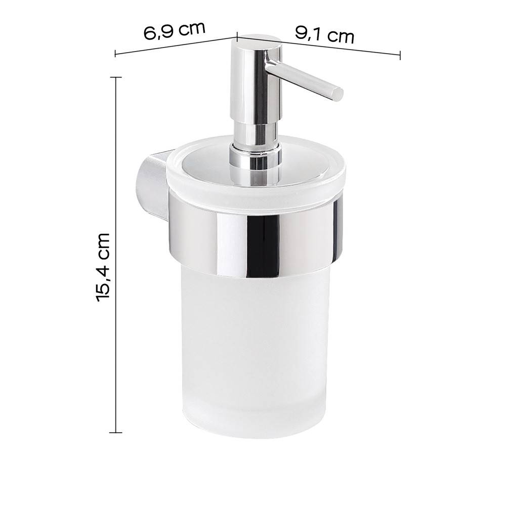 Set portaspazzolini e dosasapone da muro Gedy linea Pirenei cromato