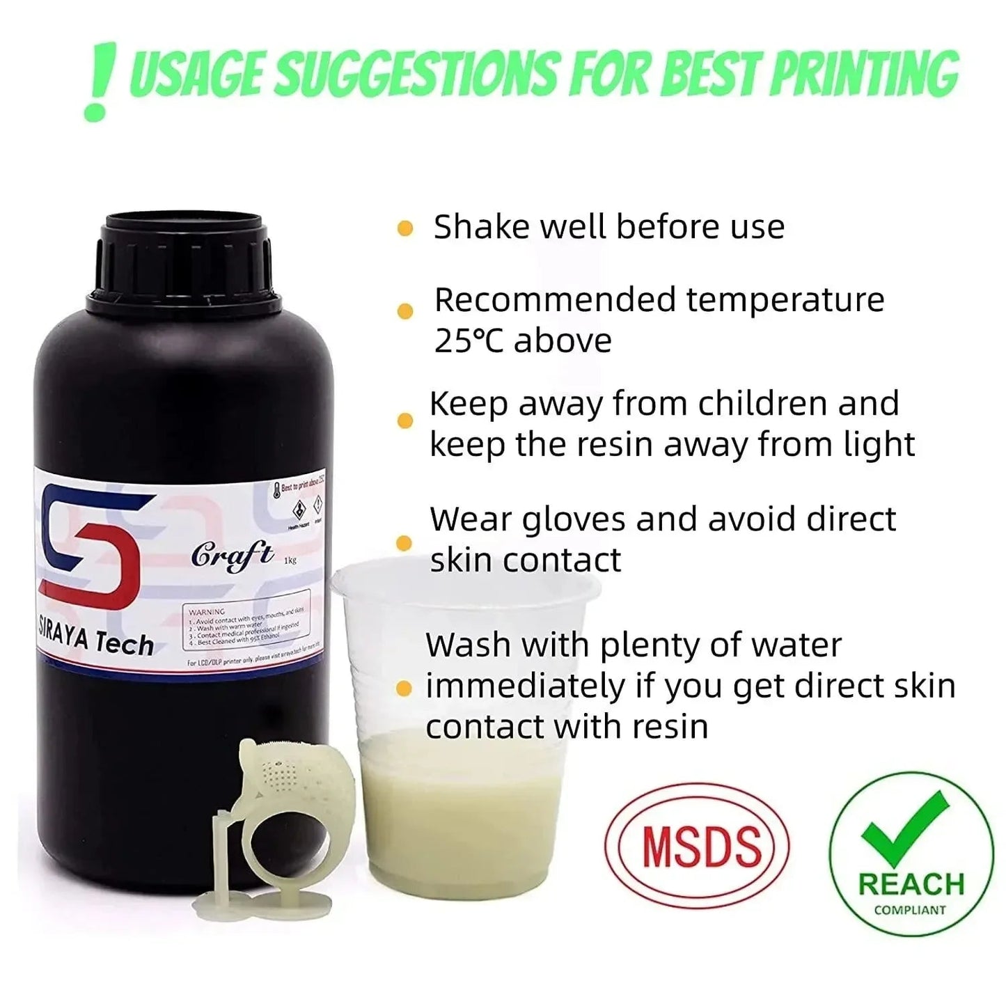 SIRAYA TECH CRAFT - 1 KG - GLOW IN THE DARK
