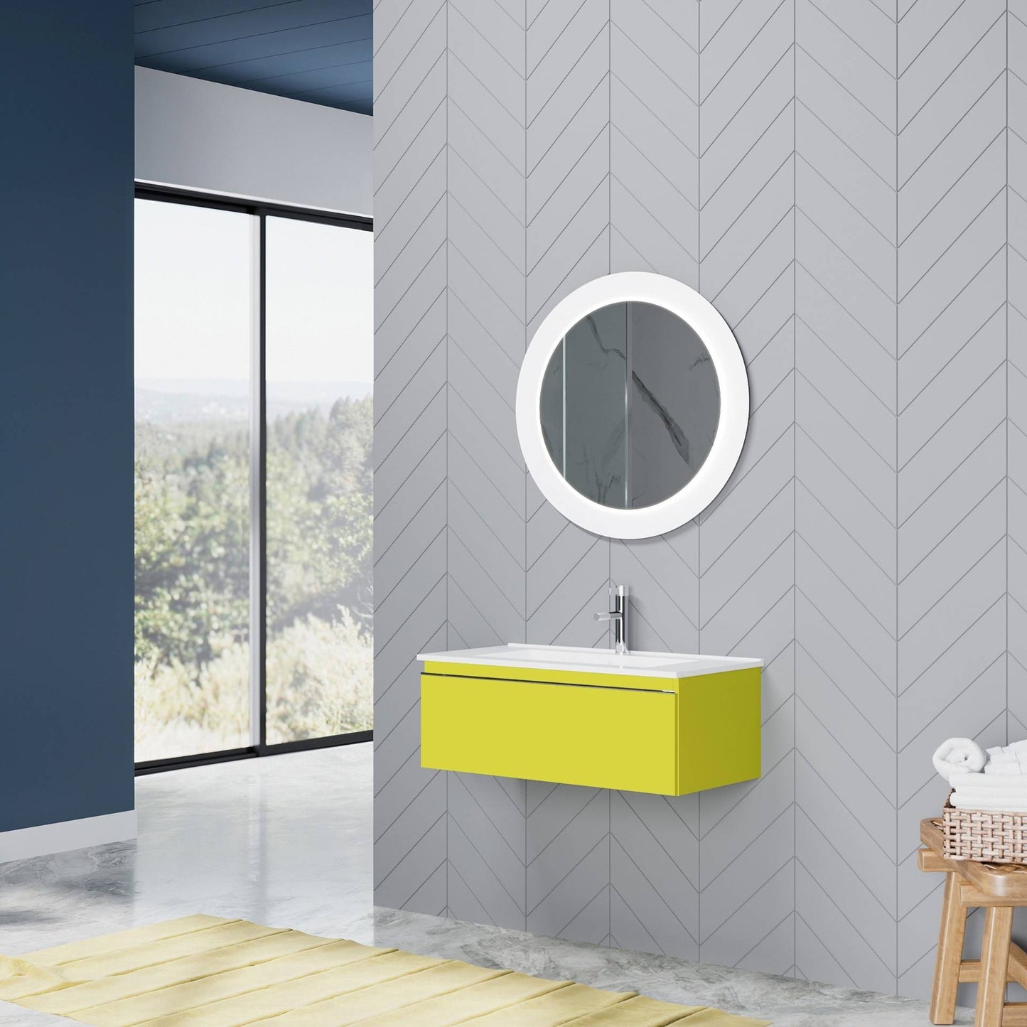 Specchio Bagno Rotondo retroiluminato LED diam. 75 cm