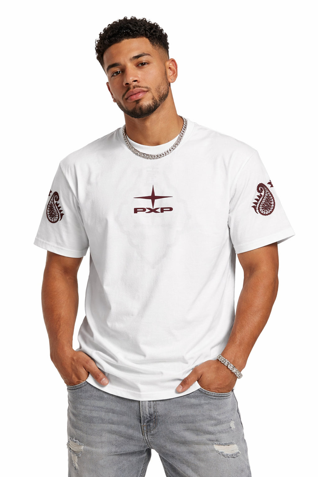 Project X Paris T-shirt Logo in Rilievo 2611116 W - Bianco Streetwear Uomo