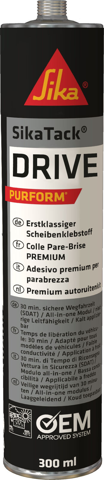 SikaTack Drive PURFORM Premium-Frontscheibenklebstoff 60 Minuten schwarz 300ml