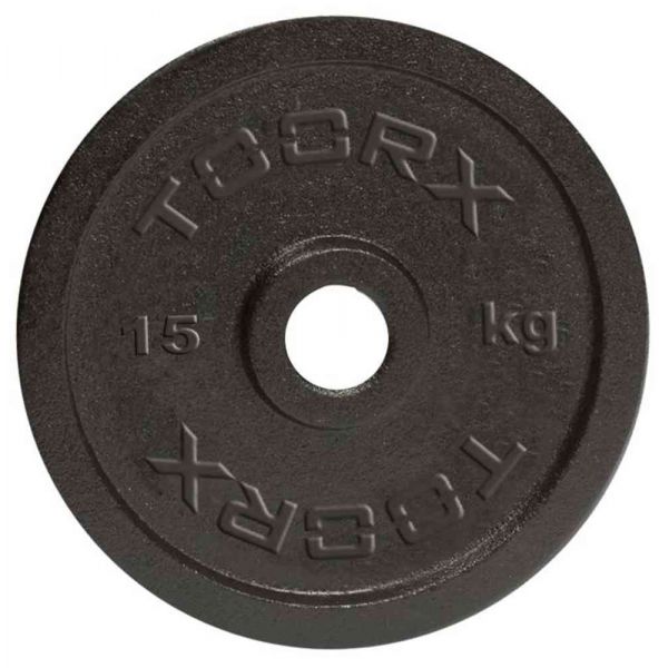 Toorx Disco Ghisa DGN-15 15Kg Foro 25mm Nero Palestra Home Gym