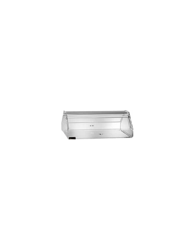 Vetrina neutra porta brioches e croissant, struttura in plexiglass con 2 antine apribili - cm 50x35x18h