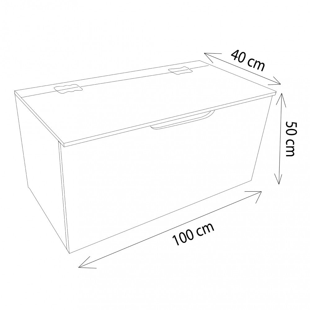 Kiefernholztruhe 100 cm