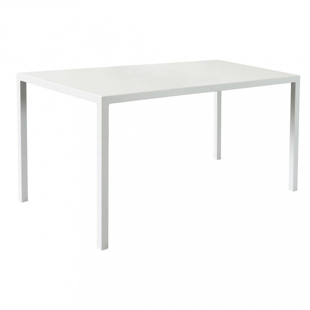 Tavolo Autolivellante Bianco, Forma Rettangolare, 80x120x76cm, Acciaio Verniciato