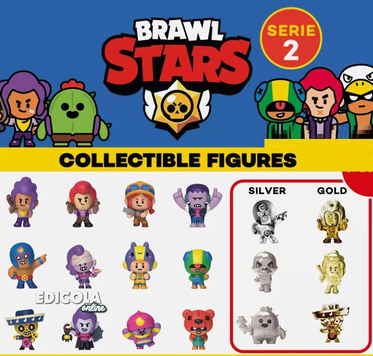 BRAWL STARS MINIFIGURES 3D SERIE 2 - 18 TÜTEN KOMPLETTE SAMMLERBOX 2024