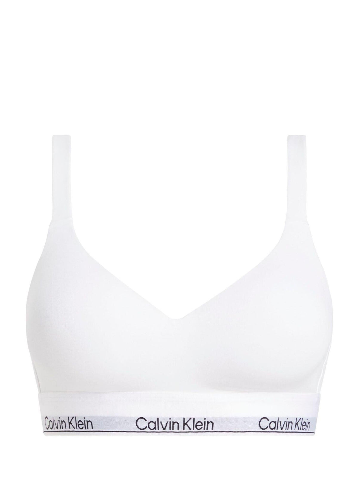 Calvin Klein padded bra with logo band white