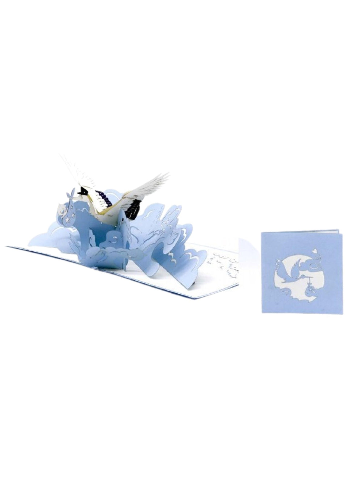 Origamo pop-up birth greeting card