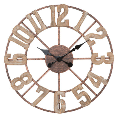 Elegante Wanduhr aus MDF und Metall, Ø 63,5 cm