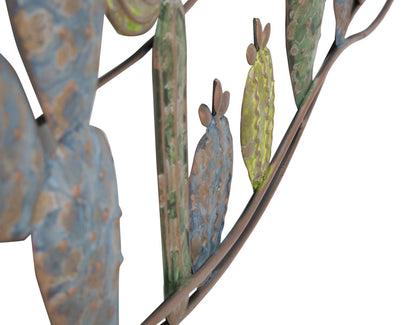 Dekoratives Paneel aus Eisen in Kaktusform - 90x2,5x64 cm