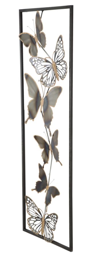 Dekoratives Metallpaneel mit Schmetterlingen - 31x2,5x90 cm