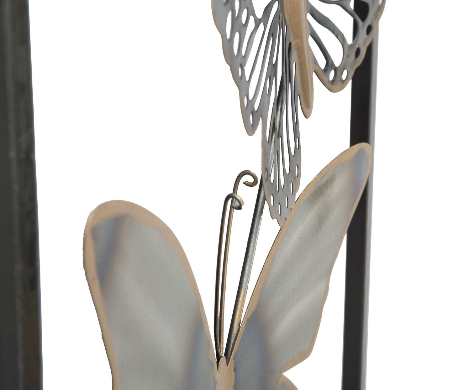 Dekoratives Metallpaneel mit Schmetterlingen - 31x2,5x90 cm