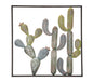 Decorative Iron Panel with Cactus Motif - 50x1.3x50 cm