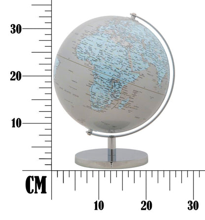 Mappamondo Argento Elegante Ø 25x34 cm