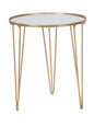 Elegant gold and mirror coffee table cm ø 50x58.5
