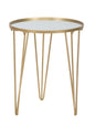 Elegant gold and mirrored coffee table ø 40x49 cm