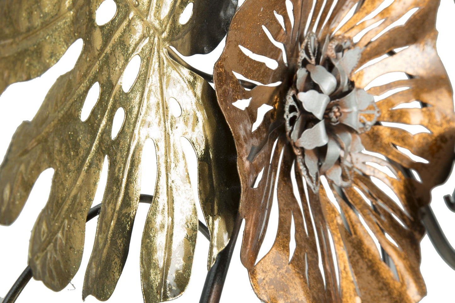 Dekoratives Eisenpaneel Leaf 117x7x74 cm