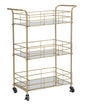 Elegant Golden Metal Trolley 60x30.5x80 cm