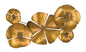Gilt Iron Decorative Panel with Floral Design - 94x6x50 cm