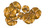 Golden Metal Decorative Panel Flowe -b- 80x6x57 cm