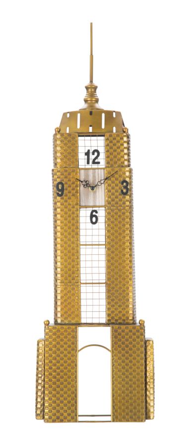 Wanduhr modern Empire Building 23,5x6,5x78 cm