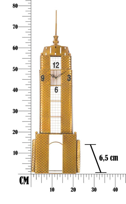 Wanduhr modern Empire Building 23,5x6,5x78 cm
