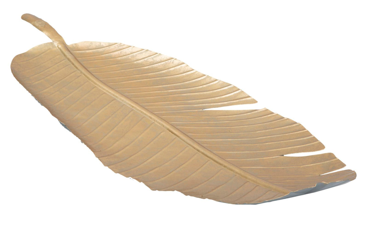 Glamorous Leaf-Shaped Trinket Holder - 18x2x55 cm