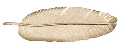 Glamorous Leaf-Shaped Trinket Holder - 18x2x55 cm
