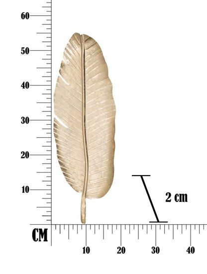 Glamorous Leaf-Shaped Trinket Holder - 18x2x55 cm