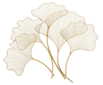 Pannello Decorativo in Ferro Foglia Glam 79x5x68 cm