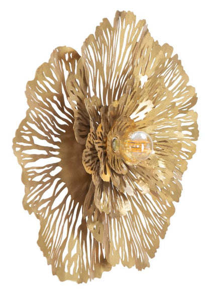 Lampada a muro Ibis in metallo dorato cm 79x12x60