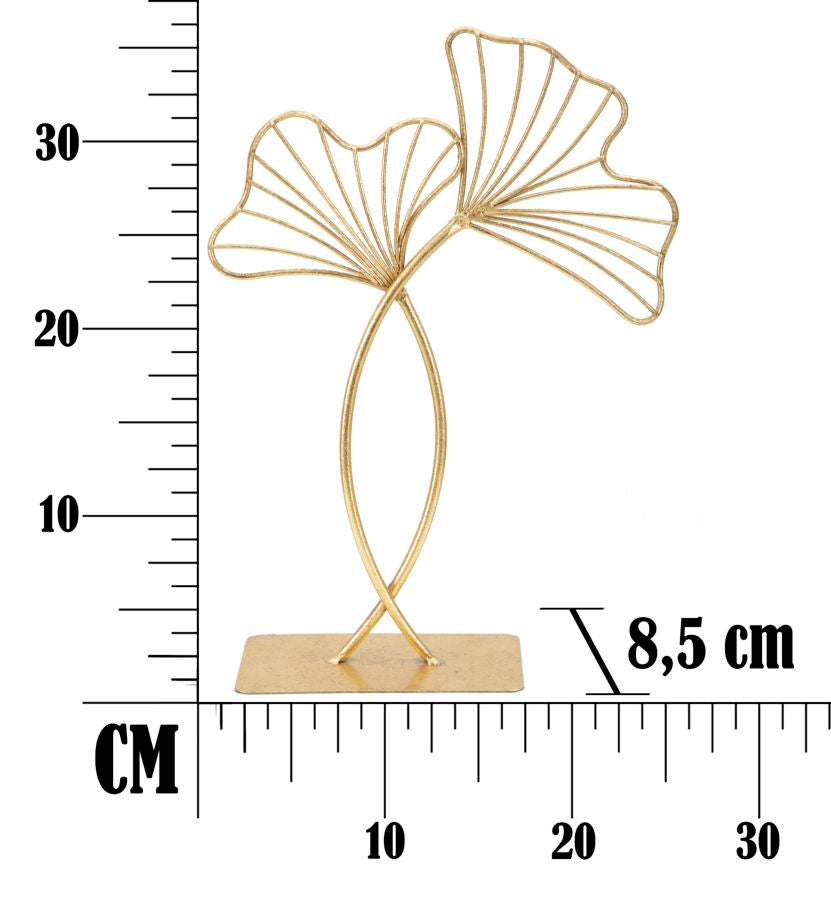 Skulptur Blatt Glam 25x8,5x35 cm
