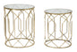 Pair of Elegant Tunisi Side Tables Ø 42x38 cm