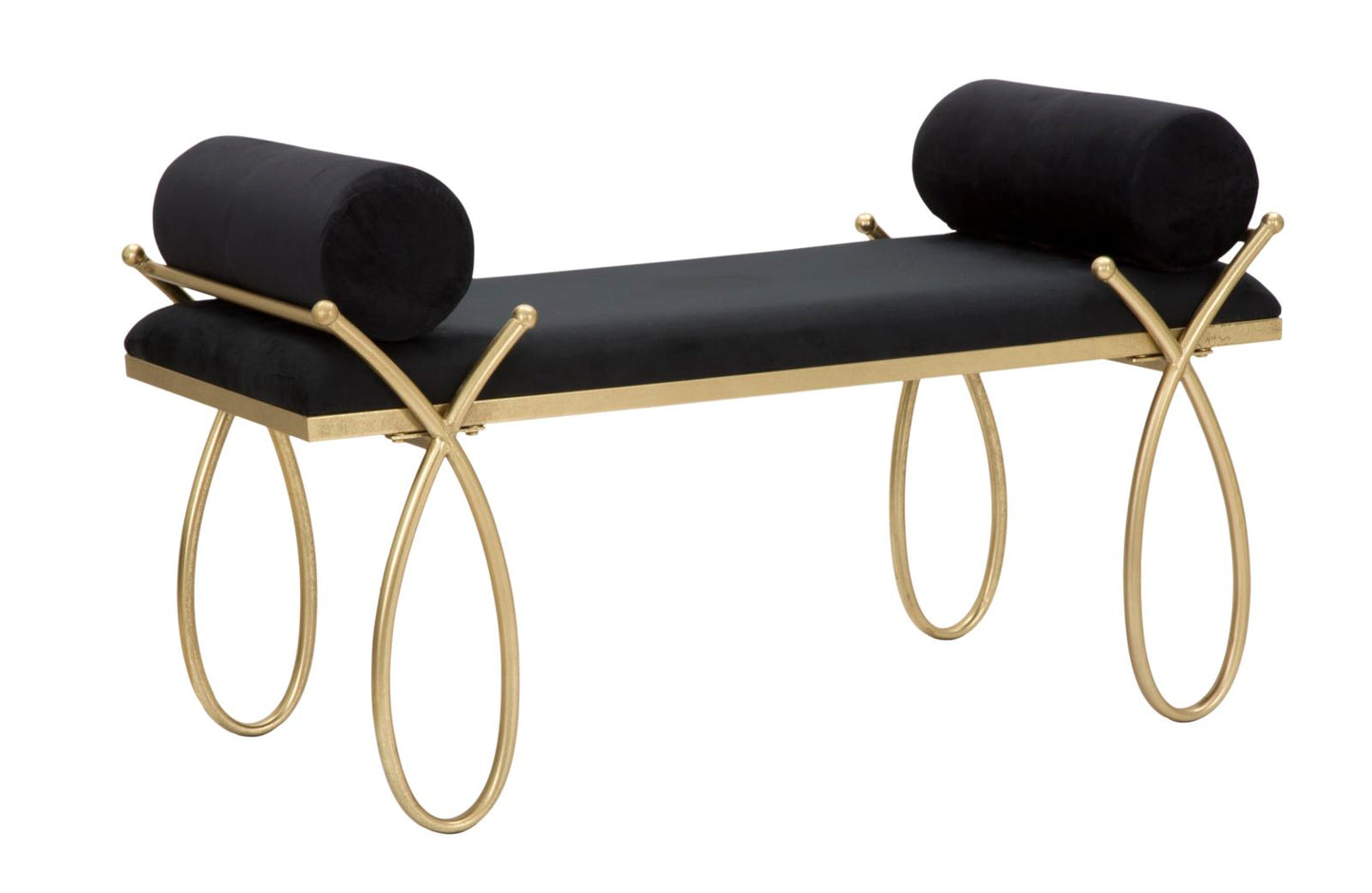 Sitzbank Eleganza Schwarz cm 112,5x49x53