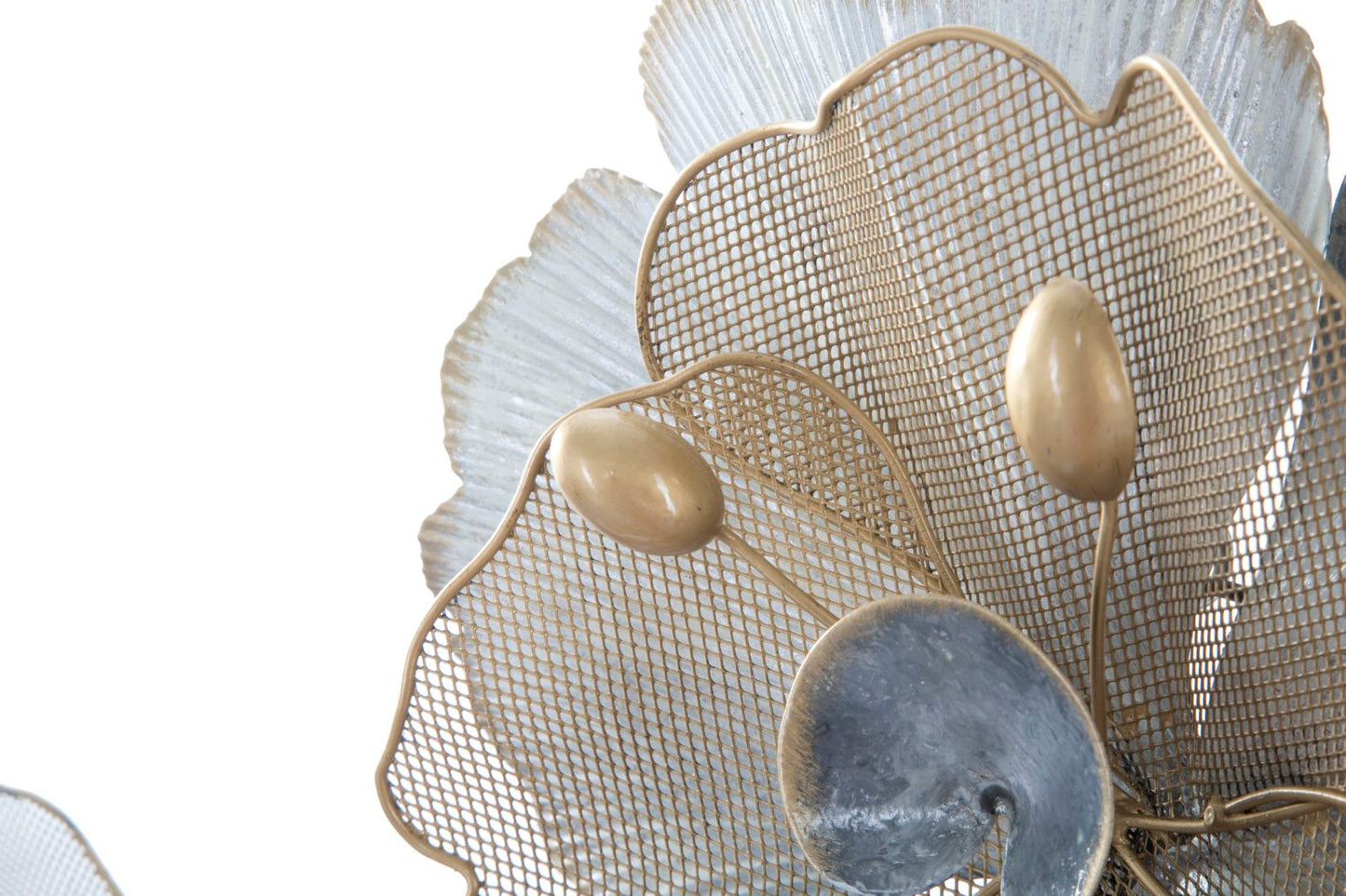 Pannello Decorativo in Ferro con Motivo Floreale cm 116,5x8x58
