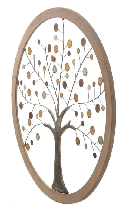 Pannello Decorativo Albero della Vita - Specchio Ø 80x2 cm