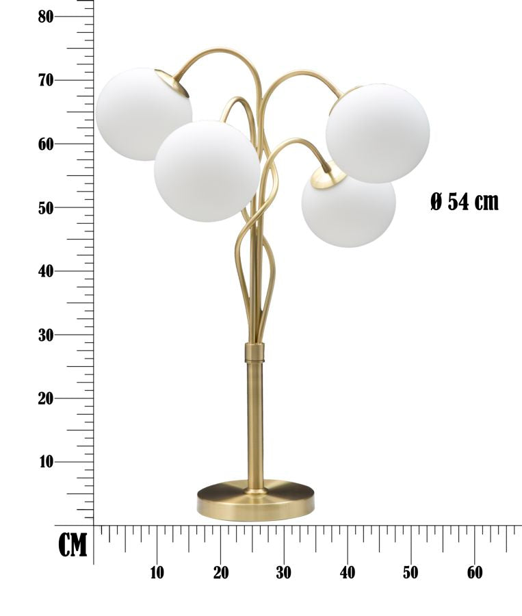 Lampada da Tavolo Glamour 4 Luce Ø 53x74 cm