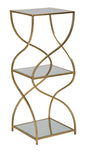 Twisty Gilded Metal Telephone Cabinet 30x30x80 cm