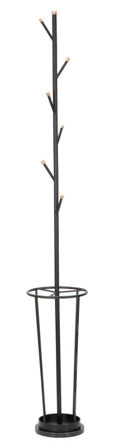 Appendiabiti Glam con Portaombrelli in Metallo Nero cmø 26x176