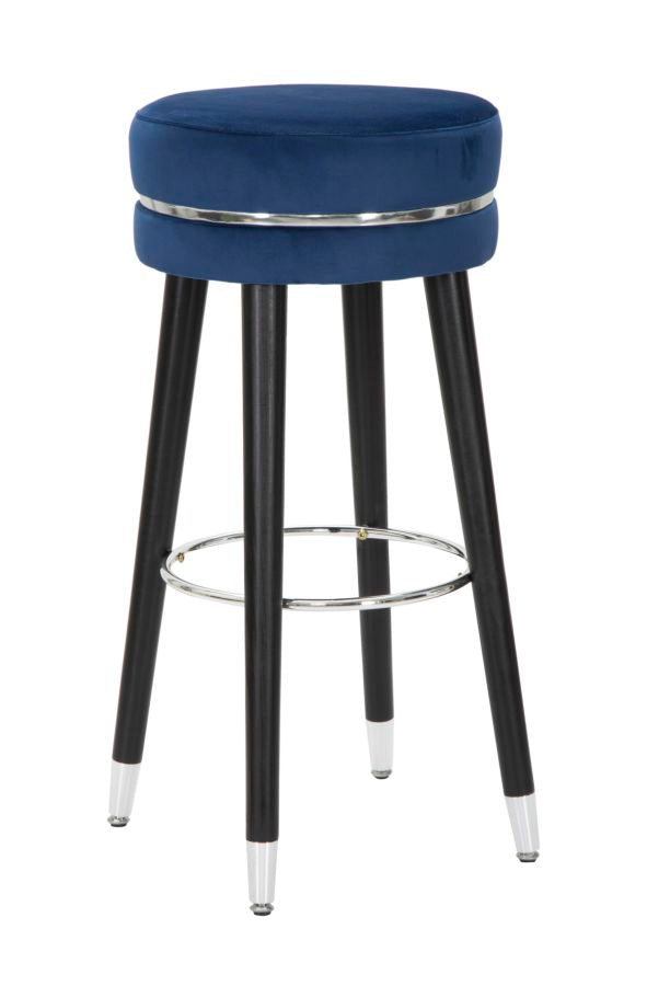 Barhocker Paris Glamour Blau und Silber, ø 35x74 cm