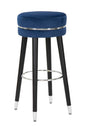 Paris Glamour Blue and Silver Bar Stool cm ø 35x74