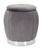 Storage Ottoman Chic Paris Grey/Silver Ø 43 cm