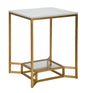Elegant White Marble Coffee Table 47x47x60 cm
