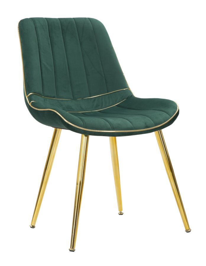 Stühle Paris Grün und Gold - 2 Stück 51x59x79 cm