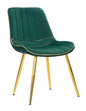 Set of Chairs Paris Green and Gold - 2 Pieces 51x59x79 cm