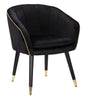 Paris Elegance Armchair Black and Gold cm 62x58x78