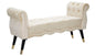Elegant Paris Bench in Cream and Gold 120x40x60 cm