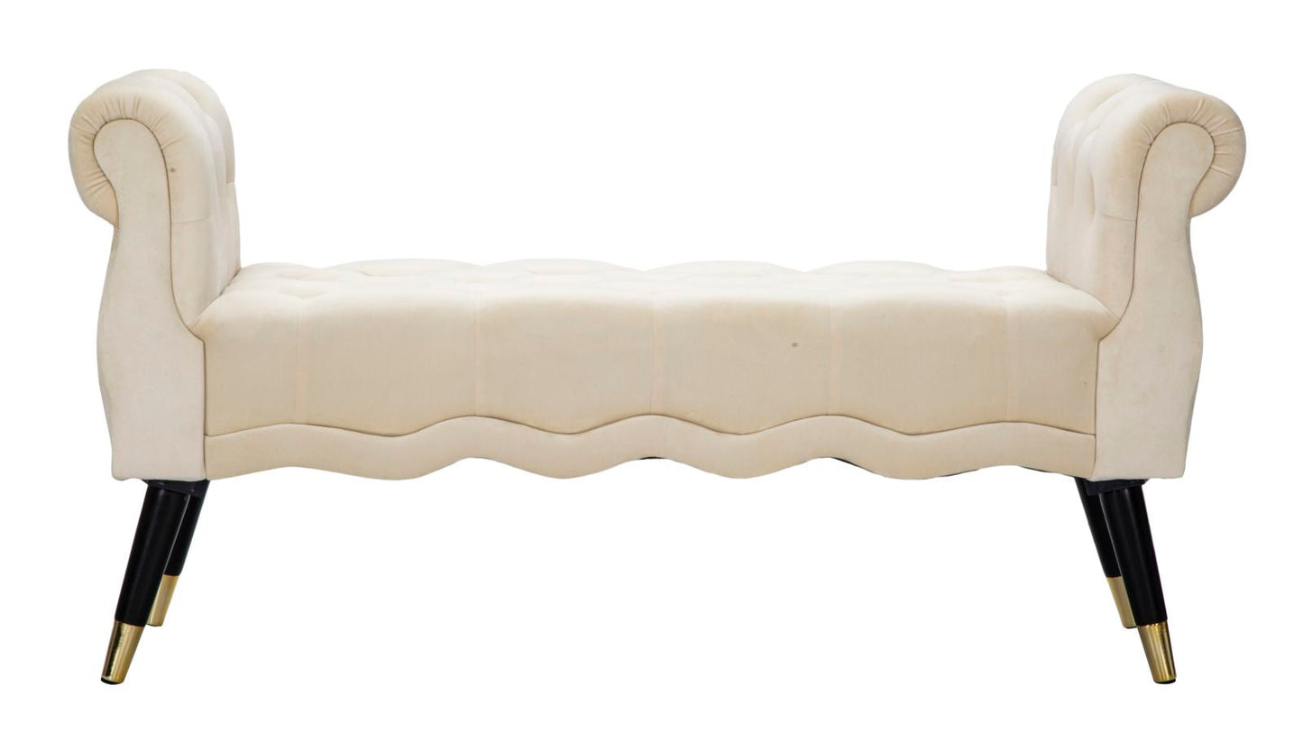 Panchetta Elegante Paris in Crema e Oro cm 120x40x60
